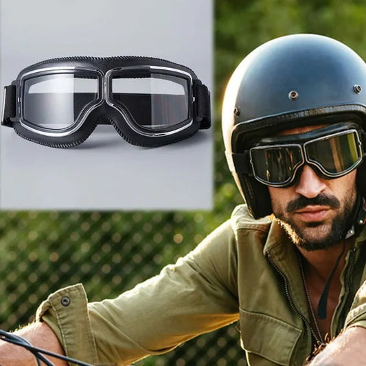 👓 OTG Vintage motoros szemüveg (szemüveg felett is viselhető)