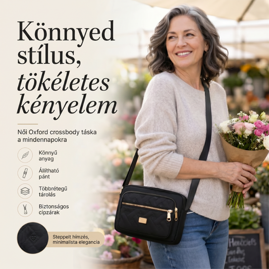 👜 2026-os Új Modell: Tágas, többzsebes válltáska