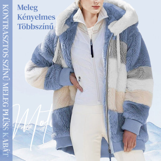 Női többrétegű kevert pamut kabát