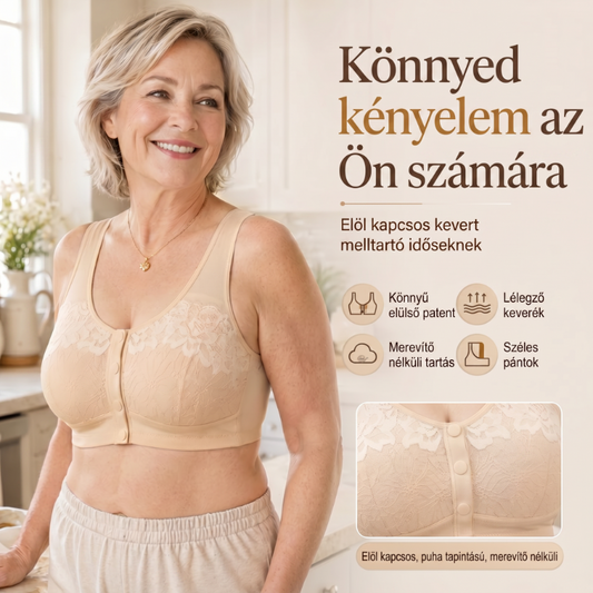 👙💕 Kényelmes, elöl kapcsos, varratmentes melltartó | Alakformáló, puha anyagból, 40 év felettieknek ajánlott