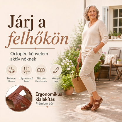 💥 Prémium Bőr Női Szandál – Lábközép-boltozat Támasztással