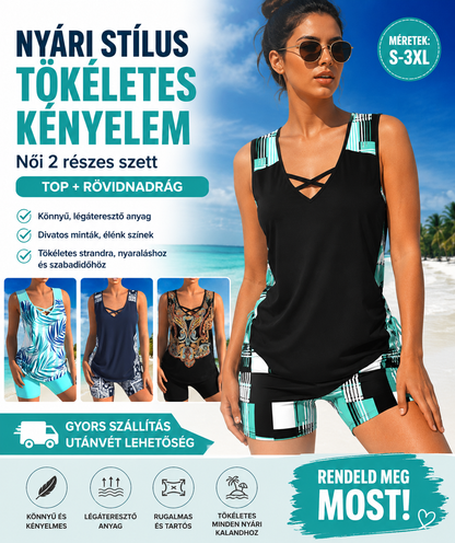 🏊‍♀️ Kényelmes, sportos stílusú, kétrészes fürdőruha