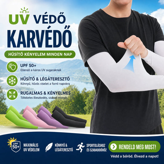 Férfiaknak és Nőknek Unisex Kompresziós Karvédő – Lélegző Anyag, UV Sugárzás Elleni Védelem