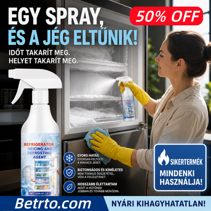 ❄️ Jégmentesítő spray hűtőszekrényekhez és fagyasztókhoz – gyors jégeltávolítás