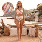 🌸(S-XL) Női virágmintás magas derekú bikini szett