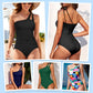 🔥 S-2XL 👙 Női Egyvállas Egyrészes Fürdőruha