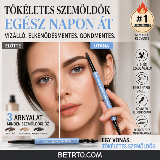 💥2+1 ingyen🖌️ Kétvégű vízálló ferde szemöldökceruza