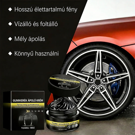 ✨Gumiápoló krém – visszaadja a fekete fényét és véd az ultraibolya sugárzástól