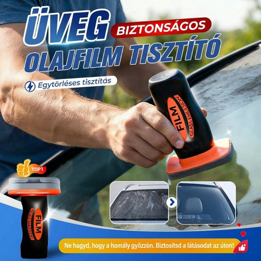 🚗 Autóüveg oldalsó ablak olajréteg eltávolító tisztítószer - Vízálló membrán