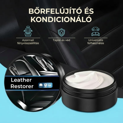 Többfunkciós bőrhelyreállító és - karbantartó készítmény autókhoz