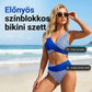 👙 Színblokkos bikini S–3XL: Stílusos és alakformáló kétrészes fürdőruha