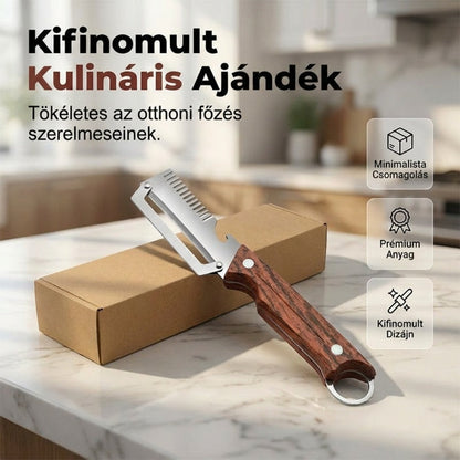 🥕 Zöldség-gyümölcs hámozó – beépített palacknyitó funkcióval