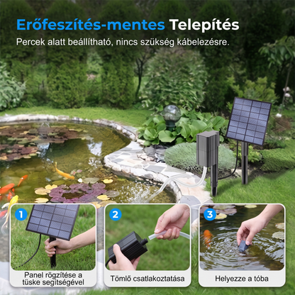 🐟 600 W-os, napenergiával működő, kertre szánt oxigénellátó berendezés