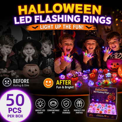 🎃💍 LED-es halloweeni világító gyűrű ✨ – díszes ajándék a gyerekeknek