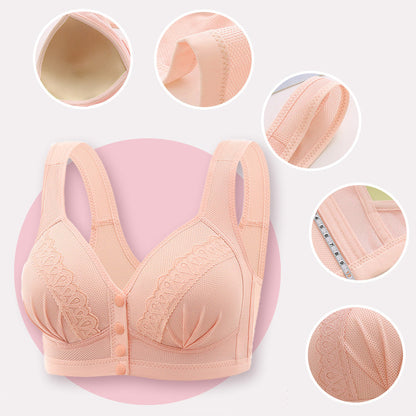 💕【S-9XL】 Előlapi rögzítésű, lélegző, bőrbarát pamut melltartó