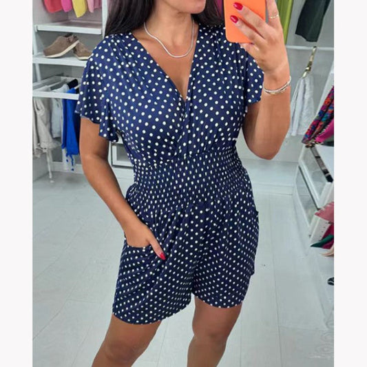 Nyári eladó💕 Polka Dot V egyrészes ruhák