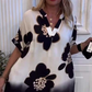 🔥Női nyomtatott laza laza mély V-nyakú ruha👚🌸