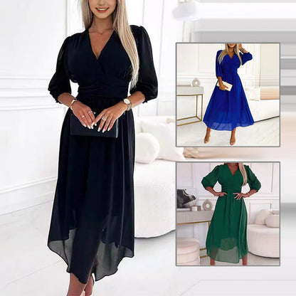 👗Party V-nyakú légies könnyű sifon ruha