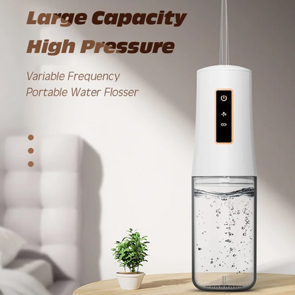 🦷 Hordozható, változó frekvenciájú vízöblítő készülék