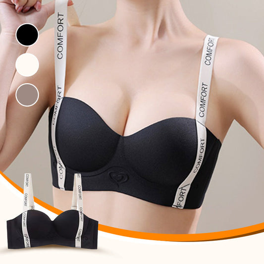 Női vezeték nélküli melltartó, varratmentes, emelő és támasztó