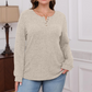 Női alkalmi hosszú ujjú bordás pulóver, laza felső