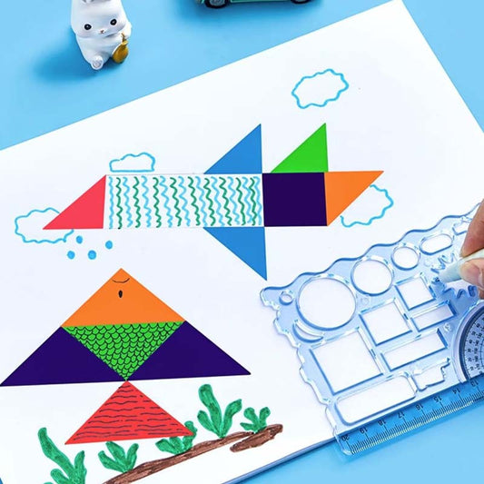 📐Többfunkciós rajz vonalzó készlet