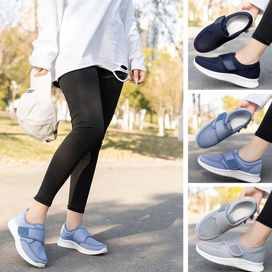 Női ortopéd cipő tépőzáras rögzítéssel — lábproblémákra tervezve