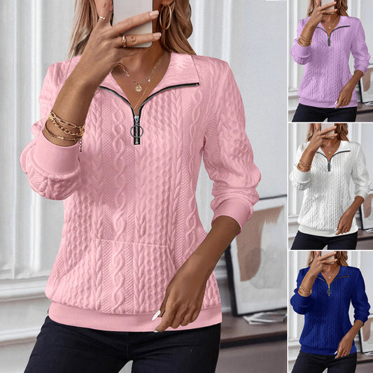 Női pamut hosszú ujjú felső