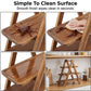 Természetes stílusú, háromszintes fa raklap – tömör fából