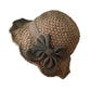 👒Elegáns, fonott szalmakalap masnival