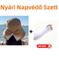 👒Széles karimájú, masnis napvédő kalap nőknek☀️