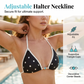 👙 Polka dots mintás, hátsó nyaknál megkötős bikini szett