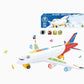 ✈️ Hanggal és LED-es világítással ellátott elektromos modellrepülőgép  – automatikus repülés
