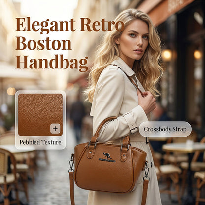 💼2026 – Új, retro stílusú bostoni bőr válltáska