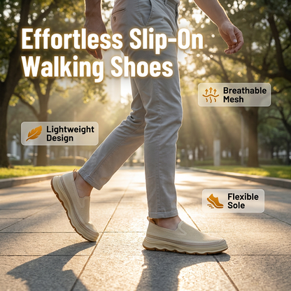 Férfi csúszásmentes, légáteresztő hálós vászoncipő – slip-on változat