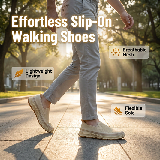 Férfi csúszásmentes, légáteresztő hálós vászoncipő – slip-on változat