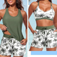 👙 Női bikini fürdőruha-szett – 3 részes (Felső, Bikini Felső és Úszónadrág)