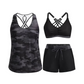 👙 Női bikini fürdőruha-szett – 3 részes (Felső, Bikini Felső és Úszónadrág)