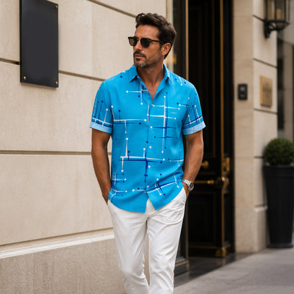 👔 Férfi rugalmas gombos ing – laza fazonú