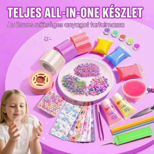 DIY nano-szalagos buborékfújós kézműves készlet – gyermekjáték