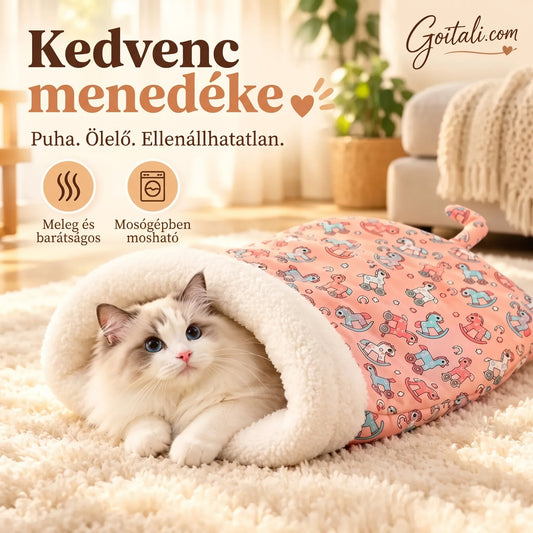 🐾🔥 Kifejezetten macskáknak és kutyáknak tervezett kényelmes alvószőnyeg – a kényelem és a melegség választása