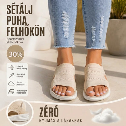 ☁️(EU 36-43) Női, lélegző kötött anyagból készült platform szandál