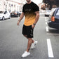 👕🩳Férfi színátmenetes póló és rövidnadrág szett